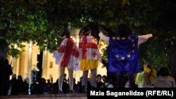 Протести против законот за странски агенти во Тбилиси, Грузија, мај 2024