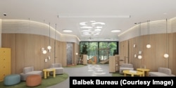 A lvivi általános iskola elképzelt belső tere