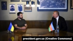 Президент України Володимир Зеленський з президентом Азербайджану Ільгамом Алієвим, архівне фото, 2023 рік