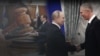 Президент РФ Владимир Путин, Владимир Сальдо (справа) и Евений Балицкий (на заднем плане). Коллаж