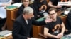 Gyurcsány Ferenc, a Demokratikus Koalíció elnöke felszólal a parlamentben 2024. február 26-án