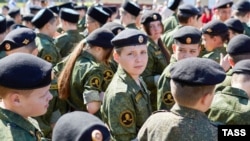 Церемония по случай края на учебната година в кадетското училище „Генерал Ермолов“ в Ставропол, Русия. Снимката е архивна.