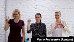 Svetlana Țihanoskaia, Veranika Țepkala și Maria Kalesnikava
