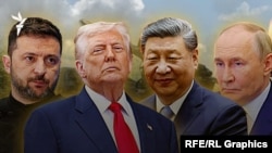 Владимир Зеленский, Дональд Трамп, Си Цзиньпин и Владимир Путин. Коллаж