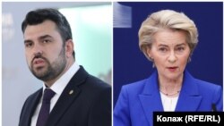 Българският външен министър Георг Георгиев и председателката на Европейската комисия Урсула фон дер Лайен. Колаж