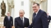Уладзімір Пуцін і Міларад Додзік на сустрэчы ў Маскве 1 красавіка 2025 году