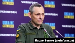Речник Повітряних сил ЗСУ Юрій Ігнат під час одного з брифінгу на тему: «Повітряні сили ЗСУ на фронті російсько-української війни»