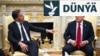 ABŞ prezidenti Donald Tramp Ak tamda NATO-nyň baş sekretary Mark Rutte (çepde) bilen duşuşýar. 14-nji iýul, 2025 ý. Waşington. ABŞ