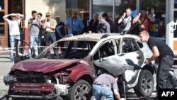 Авто, в якому від вибуху загинув журналіст Павло Шеремет. Київ, 20 червня 2016 року