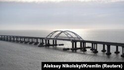 Керченський міст, який з’єднав окупований український Крим і Краснодарський край Росії. Грудень, 2019 року