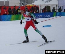 Вольга Назарава на алімпійскай трасе Турына.