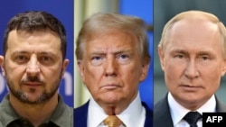 Volodimir Zelenski, Donald Trump și Vladimir Putin.