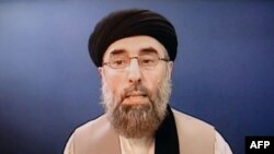 Hezb-e Islami leader Gulbuddin Hekmatyar is seen on a video grab.