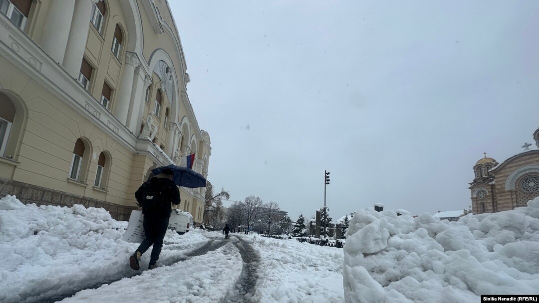 Snijeg na ulicama Banjaluke, 24. decembar 2024.