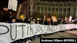 Протестувальники в Бухаресті кілька днів мітингували проти Келіна Джорджеску, багато хто звинувачував президента Росії Володимира Путіна у втручанні у внутрішні справи Румунії