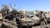Members of the Afghan security force keep watch at the site of a suicide bomb attack in Ghazni Province. (file photo)