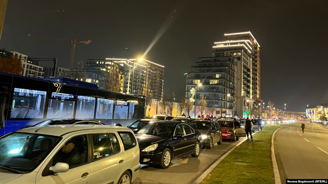 Kolone blokiranih automobila, Beograd na vodi, 4. decembar 2024.