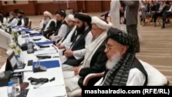 شماری از نمایندگان طالبان در نشست بین‌الافغانی قطر