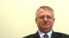 Netherlands -- Vojislav Seselj at the UN war crimes tribunal in The Hague, 26Feb2003